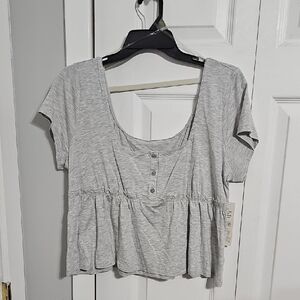Nwt Grey Crop T-shirt Women